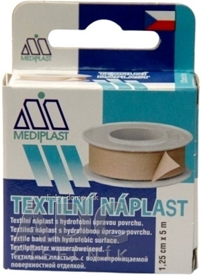 MEDIPLAST Textilná náplasť 1111 1,25 cm x 5 m, cievka, 1x1 ks