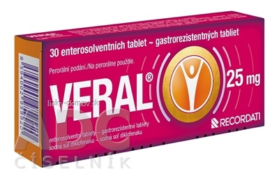 VERAL 25 mg tbl ent (blis. Al/PVC) 1x30 ks