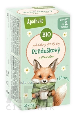 APOTHEKE ROZPRÁVKA Prieduškový so skorocelom Bio bylinný čaj (od ukončeného 9. mesiaca) 20x1,5 g (30 g)