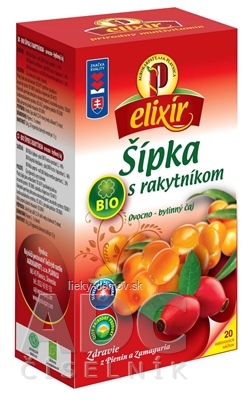 AGROKARPATY BIO Šípka s Rakytníkom ovocno - bylinný čaj, balené vrecúška, 20x1,5 g (30 g)