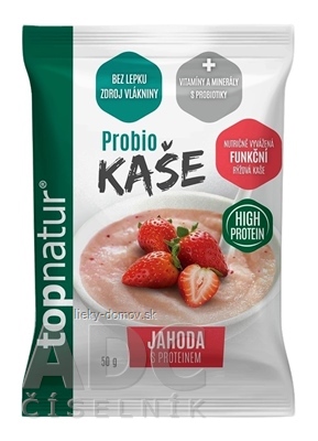 topnatur Probio KAŠA Jahoda s proteínom instantná funkčná ryžová kaša 1x50 g