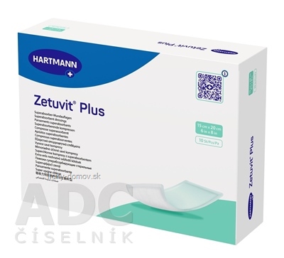ZETUVIT Plus kompres nasiakavý sterilný (15x20 cm) 1x10 ks