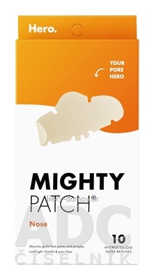 Hero. MIGHTY PATCH Nose hydrokoloidné náplasti na akné 1x10 ks