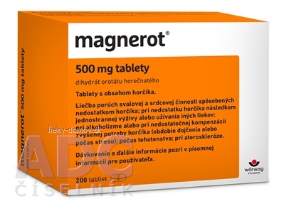 Magnerot 500 mg tbl (blis.PVC/Al) 1x200 ks