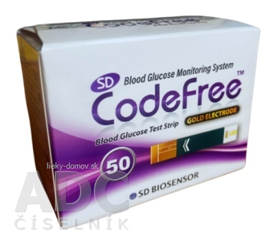 Prúžky testovacie ku glukomeru SD CodeFree 2x25 ks (50 ks)