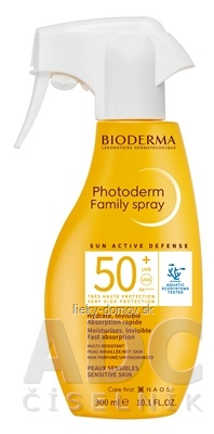 BIODERMA Photoderm Family Sprej SPF 50+ bez parfumu, 1x300 ml