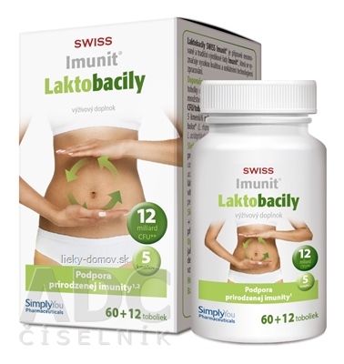 SWISS Imunit LAKTOBACILY cps 60+12 zadarmo (72 ks)