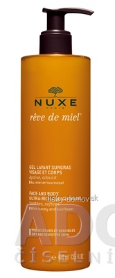 NUXE Réve de Miel Sprchový gél na tvár a telo zvláčňujúci, pre suchú a citlivú pokožku, 1x400 ml
