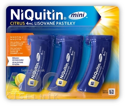 NiQuitin Mini Citrus 4 mg pas ocp (obal PP) 3x20 ks (60 ks)