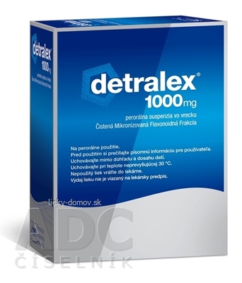 Detralex 1000 mg perorálna suspenzia vo vrecku sus poc 1000 mg (vre.PES/Al/PE) 1x30 ks