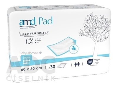 amd Pad Super podložka pod pacienta, 60x60 cm, nasiakavosť 1150 ml, 1x30 ks