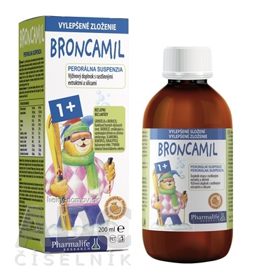 Pharmalife Broncamil 1+ surup, pomarančová príchuť 1x200 ml