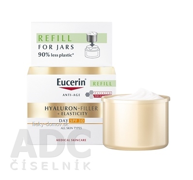 Eucerin HYALURON-FIL.+ELASTICITY Denný krém REFILL SPF30, anti-age, náhradná náplň 1x50 ml