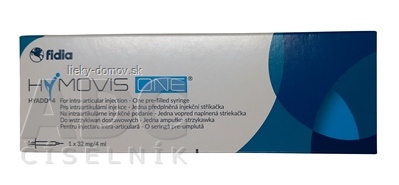Hymovis ONE HYADD 4 intraartikulárny roztok hydrogélový, viskoelastický, 32 mg/4 ml, predplnená striekačka, 1x4 ml