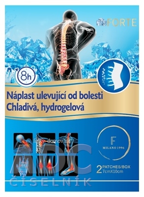 FORTE Náplasť uľavujúca od bolesti chladivá, hydrogélová, 7 x10 cm, 1x2 ks