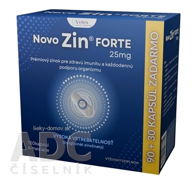 NOVO Zin FORTE 25 mg cps 90+30 ks zadarmo (120 ks)