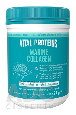 VITAL PROTEINS MARINE COLLAGEN prášok na prípravu nápoja, bez príchute (inov. 2024) 1x221 g