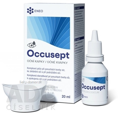 Occusept ENEO očné kvapky, s vaničkou, 1x20 ml