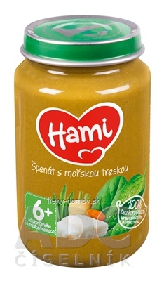 Hami príkrm Špenát s morskou treskou (od ukonč. 6. mesiaca) 1x200 g