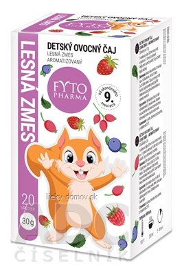 FYTO DETSKÝ OVOCNÝ ČAJ LESNÁ ZMES aromatizovaný (od ukončeného 9. mesiaca) 20x1,5 g (30g)