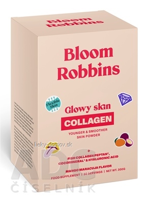 Bloom Robbins Glowy Skin - COLLAGEN prášok na prípravu nápoja vo vrecúškach, príchuť mango/maracuja 1x30 ks