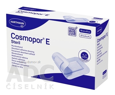 Cosmopor E Steril náplasť sterilná s mikrosieťkou (10 x 6 cm) 1x25 ks