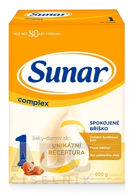 Sunar Complex 1 počiatočná mliečna výživa (od narodenia) 2x300 g (600 g)