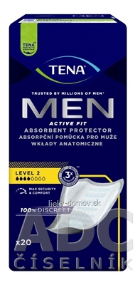 TENA Men Level 2 inkontinenčné vložky pre mužov (inov.2022) 1x20 ks