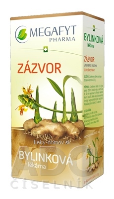 MEGAFYT Bylinková lekáreň ZÁZVOR bylinný čaj 20x1,5 g (30 g)