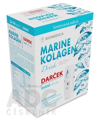 BIOMEDICA MARINE KOLAGEN drink + Darček vrecúška 2x30 ks (60ks) + darček mini difúzer, 1x1 set