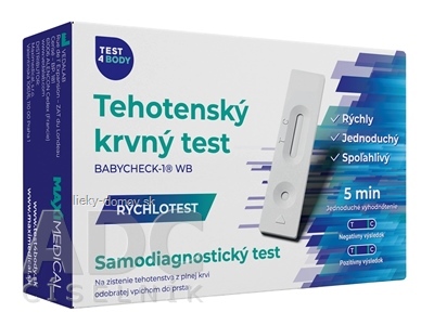 MAXIMEDICAL Tehotenský krvný test BABYCHECK-1 WB samodiagnostický test z krvi, 1x1 set