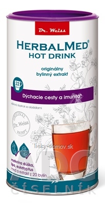 HERBALMED HOT DRINK (mat. dúška, lipa, eukalyptus) nachladnutie a nádcha / dýchacie cesty a imunita 1x180 g