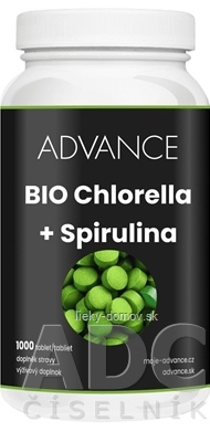 ADVANCE Chlorella + Spirulina BIO tbl 1x1000 ks