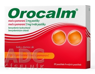 Orocalm med a pomaranč 3 mg tvrdé pastilky pas ord (blis.PVC/PVDC/Al) 1x20 ks