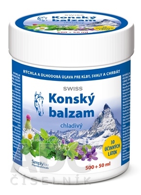 KONSKÝ BALZAM SWISS chladivý 500+50 ml zadarmo (550 ml)