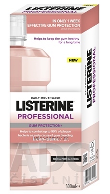 LISTERINE PROFESSIONAL Gum Protection + ústna voda, bez alkoholu 1x500 ml