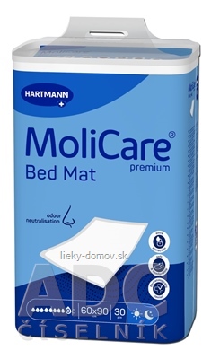 MoliCare Premium Bed Mat 9 kvapiek absorpčná podložka, 60x90 cm, 1x30 ks