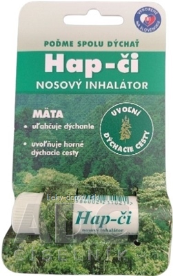 HAP-ČÍ Tyčinka nosová inhalačná gáfrovomentolová náplň 1x1 ks