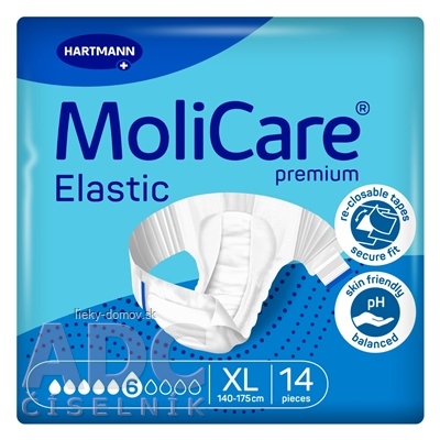 MoliCare Premium Elastic 6 kvapiek XL plienkové nohavičky zalepovacie 1x14 ks