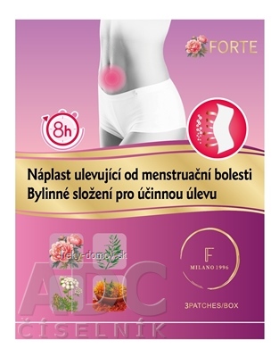 FORTE Náplasť uľavujúca od menštruačnej bolesti bylinné zloženie 1x3 ks