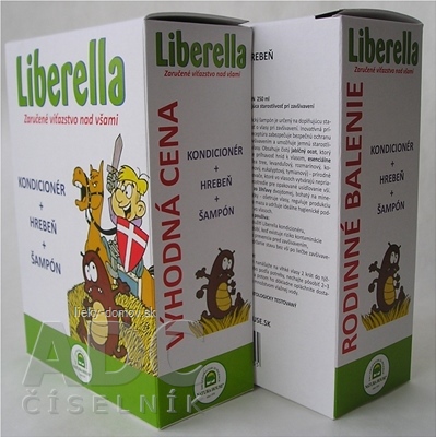 NH - Liberella rodinné balenie (kondicionér 125 ml + hrebeň + šampón 250 ml) 1x1 set