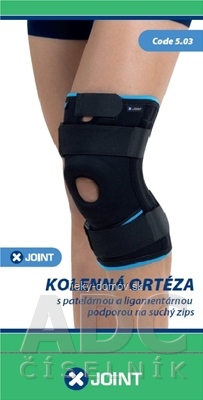 X-JOINT 503 Ortéza kolenná veľkosť XL (40-44 cm) s patelárnou a ligamentárnou podporou na suchý zips 1x1 ks