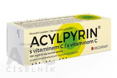 ACYLPYRIN s vitamínom C tbl eff (tuba PP biela) 1x12 ks