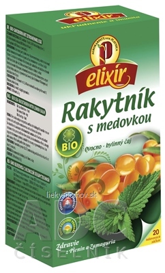 AGROKARPATY BIO Rakytník s medovkou ovocno - bylinný čaj, balené vrecúška, 20x1,5 g (30 g)