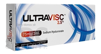 Ultravisc 2,5 % hyaluronát sodný v predplnenej injekčnej striekačke 75 mg, 1x3 ml