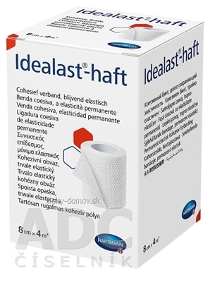 Idealast-haft obväz, trvalo elastický kohézny, ťažnosť 90 % (8 cm x 4 m) 1x1 ks