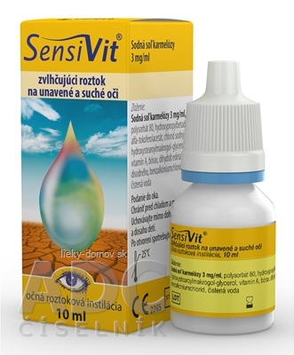 SensiVit unavené suché oči (očná roztoková instilácia) 1x10 ml