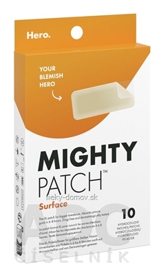 Hero. MIGHTY PATCH Surface XL hydrokoloidné náplasti na akné 1x10 ks