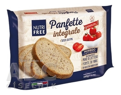 NutriFree Panfette integrale chlieb celozrnný, bezgluténový, krájaný (4 porcie) 1x340 g