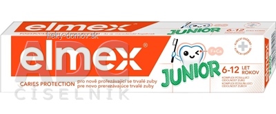 ELMEX JUNIOR ZUBNÁ PASTA pre deti (6-12 rokov) 1x75 ml